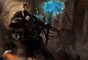 Warhammer 40k, бойцы, командир, молоток