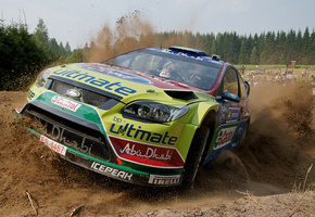 championship, wrc, focus, пыль, лес, фокус, rs, люди, зрители, деревья, грязь, Ford, скорость, форд, ралли, rally, world, песок