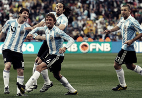 месси, команда, messi, сборные, спорт, gabriel heinze, игроки, аргентина, игра, walter samuel, Футбольные обои, стадионы, команды, сборная, футболисты