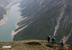 озеро, красиво, мило, Велосипед, горы