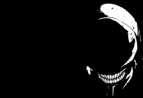 чужой, оскал, Черно-белый