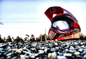 небо, камни, Шлем, маунт-байкинг