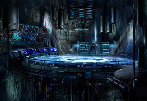 обитель, платформа, убежище, пещера, компьютеры, мониторы, костюм, Batman