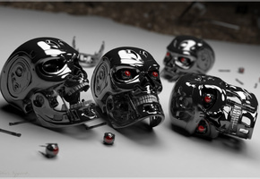 голова, Терминатор, робот