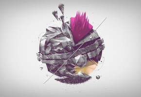 планета, кольца, слои, фигуры, abstraction, Абстракции