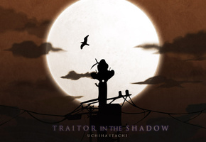 тень, итачи, naruto, ночь, учиха, night, Наруто, itachi