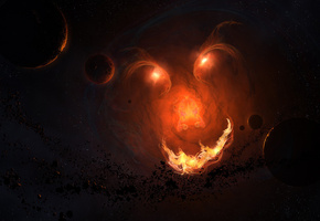 фантастика, haunted nebula, Рожа