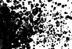 кубики, Черный, белый, рендер