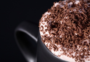 капучино, шоколад, пена, стружка, Кружка