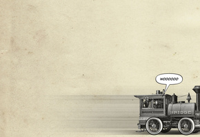 арт, фон, паровоз, мужчины, обои, надпись, Минимализм