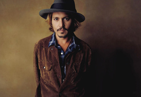 актер, Johnny depp, шляпа, взгляд, джонни депп