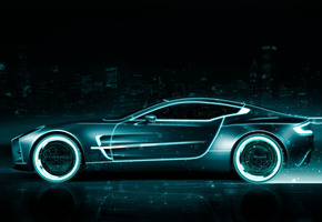 трон, Автомобиль, стиль, неон, tron