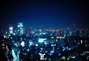 огни, япония, tokyo, japan, ночь, Город, фото, токио, боке