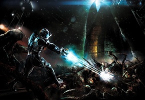 Dead space 2, айзек, монстры, монолит, пистолет