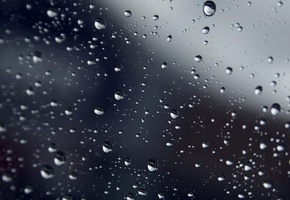 Макро, стекло, вода, капли