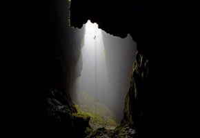 сырость, мох, поверхность, Скала, темнота, пещера