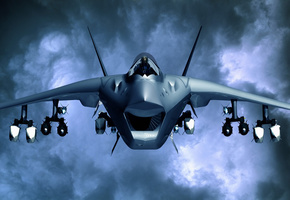 Истребитель, тучи, пилот