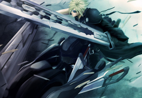 клауд, оружие, advent children, Final fantasy 7, аниме, финалка