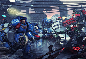 космодесант, ультрамарины, ultramarines vs orcs, Warhammer 40k, орки