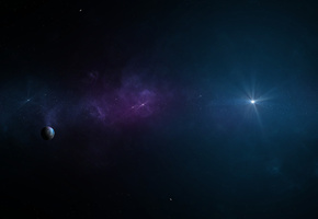 Звезда, космос, туманность