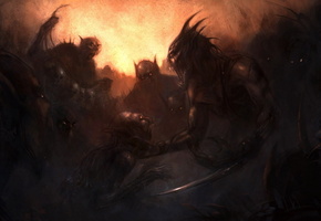 черти, клинок, Демоны, нечисть