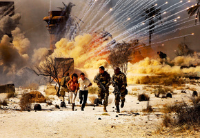 военные, дым, Трансформеры 2, взрыв, меган фокс, египет