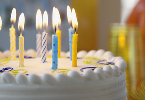 свечи, Торт, крем