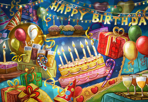 поздравление, happy, День рождения, праздник, birthday