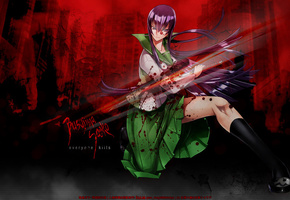 Highschool of the dead, кровь, саэко бусудзима, школа мертвецов