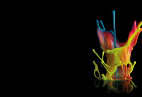 Краска, капли, цвета, брызги