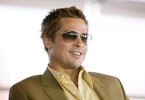 Brad pitt, очки, актер