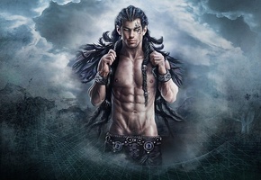 Воин, сила, фентези, тучи