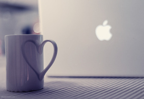Mac, сердце, кружка