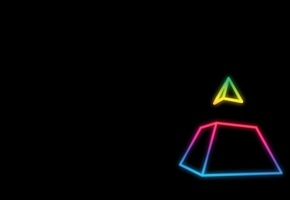 Музыка, стиль, daft punk, арт, логотип, пирамида