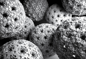 Шары, сферы, белый, монохром