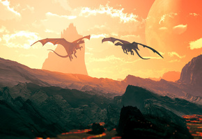 долина, драконы, Dragon stronghold, два
