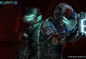 пистолет, безопасности, полиция, служба, айзек, Dead space 2