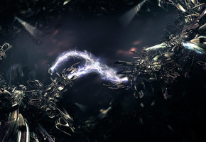 Железо, молния, лучи, сплав, формы, электричество