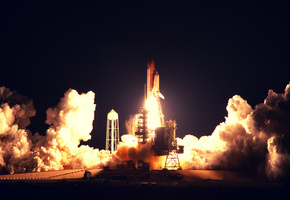 дым, запуск, shuttle, станция, Авиация, aviation, шаттл