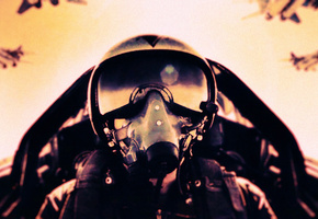 шлем, самолет, истребитель, Пилот