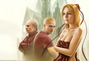 замок, мужчины, Corrado vanelli, девушка