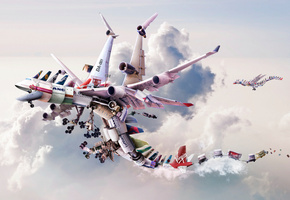 technological airlines, технологии, самолёты, рендеринг, Dragon fly