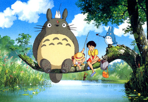ghibli, totoro, satsuki kusakabe, mei kusakabe, my neighbor totoro, Hayao miyazaki