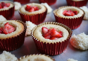 Десерт, клубника, выпечка