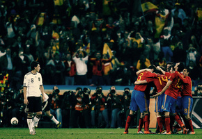 немцы, футбол, победа, стадионы, радость, испания, игроки, парни, football wallpapers, команды, германия, поле, спорт, испанцы, spain, печаль, гол, Full hd wallpapers 1920x1080, germany, люди, трава