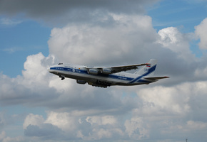 взлет, Фото, военно-транспортный, самолет, грузовой