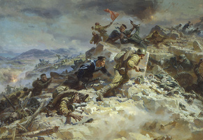 великая отечественная война, бой, Война, дым, руины