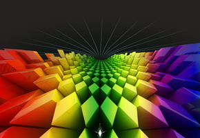 радуга, цвета, квадраты, Ромбы