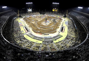 гонка, трибуны, Стадион, мототрек