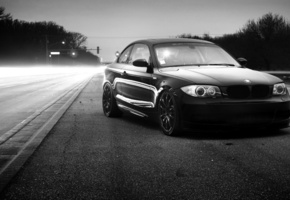 Bmw, бмв, cars, чёрно-белая, авто обои, авто фото, тачки, 135i